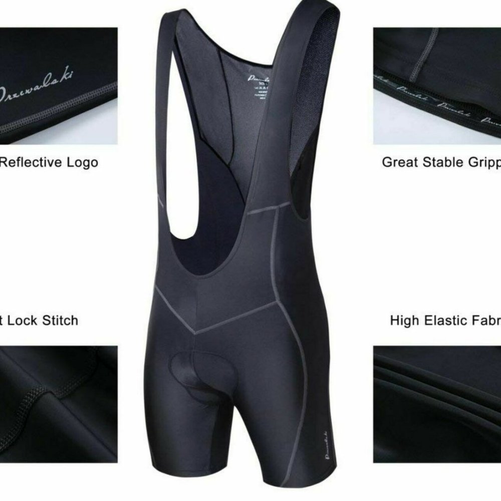 Przewalski Men’s 3D Padded Cycling Bike Bib Shorts